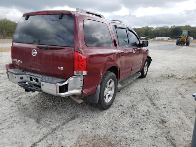 5N1BA08A57N720213 - 2007 NISSAN ARMADA SE RED photo 4