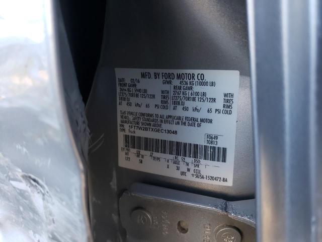 1FT7W2BTXGEC13048 - 2016 FORD F250 SUPER SILVER photo 12