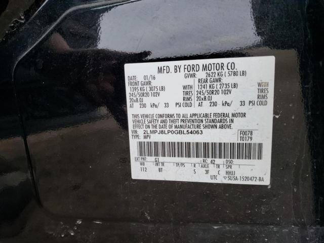 2LMPJ8LP0GBL54063 - 2016 LINCOLN MKX RESERV 黑色 照片 13