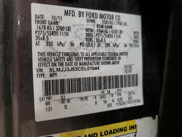 5LMJJ3J53CEL01844 - 2012 LINCOLN NAVIGATOR 灰色 照片 13