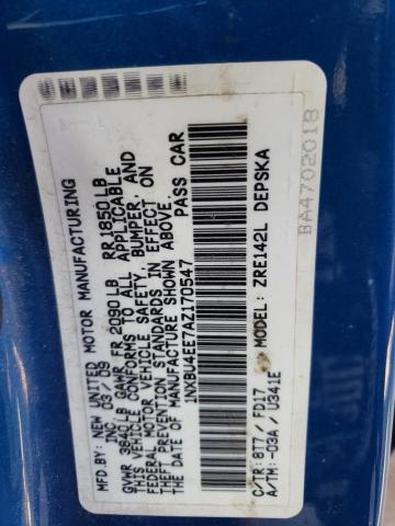 1NXBU4EE7AZ170547 - 2010 TOYOTA COROLLA BA 蓝色 照片 12