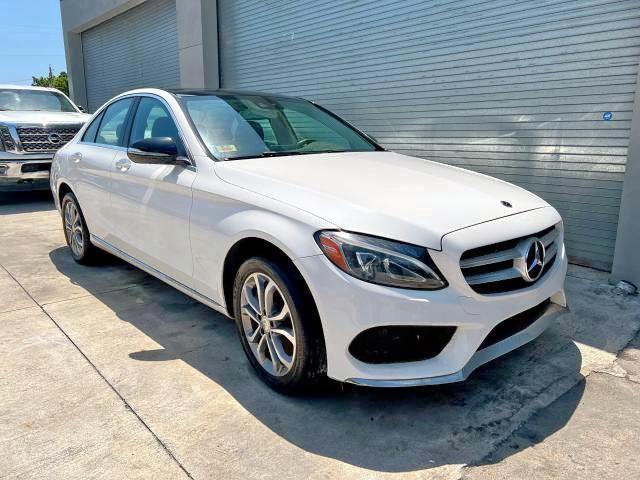 WDDWF4KB0HR233758 - 2017 MERCEDES-BENZ C 300 4MAT WHITE photo 1