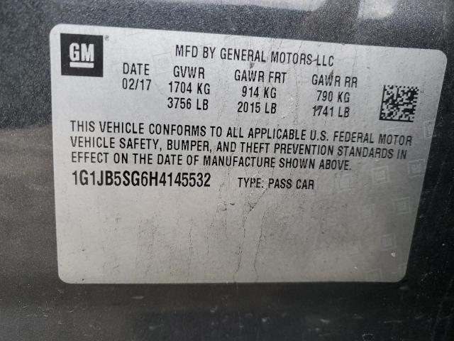 1G1JB5SG6H4145532 - 2017 CHEVROLET SONIC LS 黑色 照片 12