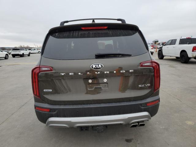 5XYP5DHC6MG106457 - 2021 KIA TELLURIDE BROWN photo 6