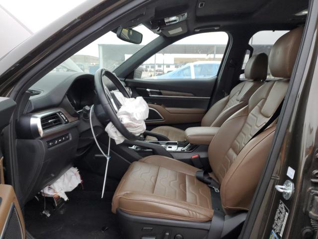 5XYP5DHC6MG106457 - 2021 KIA TELLURIDE BROWN photo 7