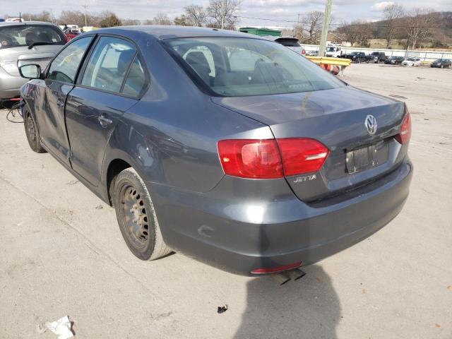 3VW2K7AJ0DM256965 - 2013 VOLKSWAGEN JETTA BASE Մոխրագույն լուսանկար 3