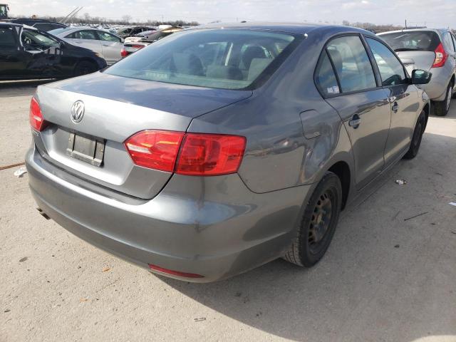 3VW2K7AJ0DM256965 - 2013 VOLKSWAGEN JETTA BASE Մոխրագույն լուսանկար 4