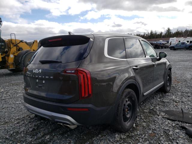 5XYP5DHC1NG207567 - 2022 KIA TELLURIDE GRAY photo 4