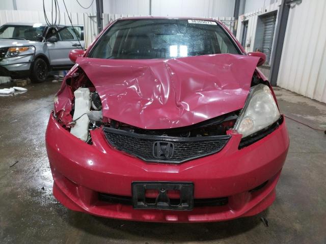 JHMGE87469S063322 - 2009 HONDA FIT SPORT RED photo 5