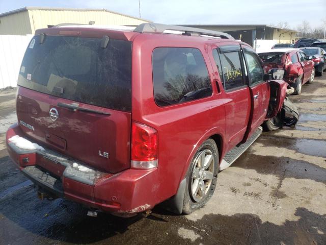 5N1AA08C59N600783 - 2009 NISSAN ARMADA SE RED photo 4