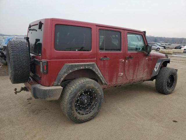 1C4HJWEG6CL272810 - 2012 JEEP WRANGLER U MAROON photo 3