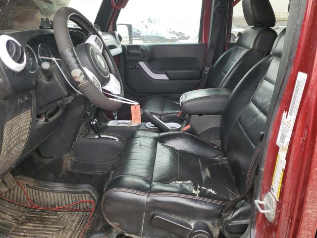 1C4HJWEG6CL272810 - 2012 JEEP WRANGLER U MAROON photo 7
