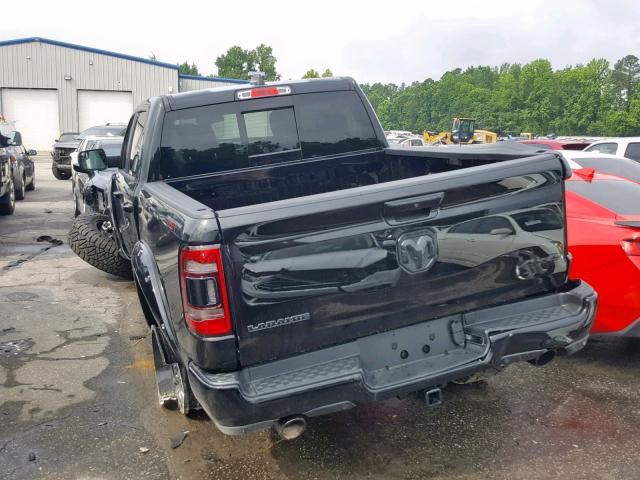 1C6SRFJT9KN671352 - 2019 RAM 1500 LARAM BLACK photo 3