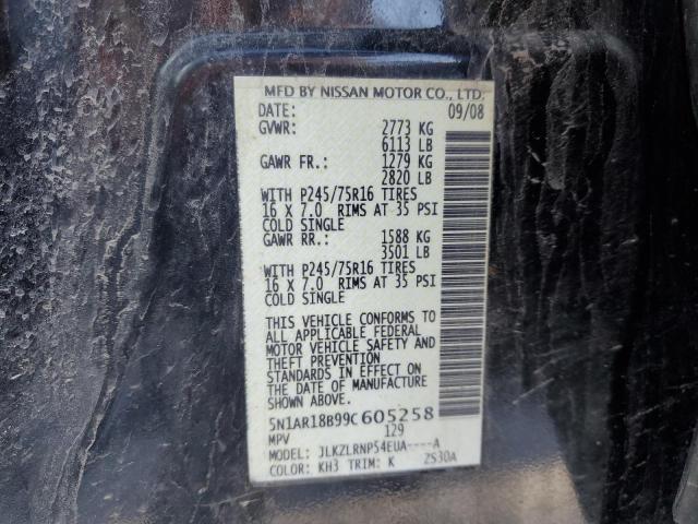 5N1AR18B99C605258 - 2009 NISSAN PATHFINDER 黑色 照片 13