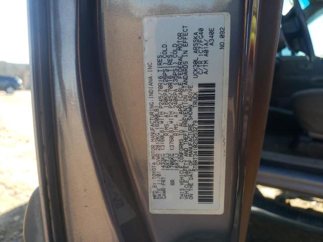 5TBRT34102S253279 - 2002 TOYOTA TUNDRA ACC GRAY photo 12