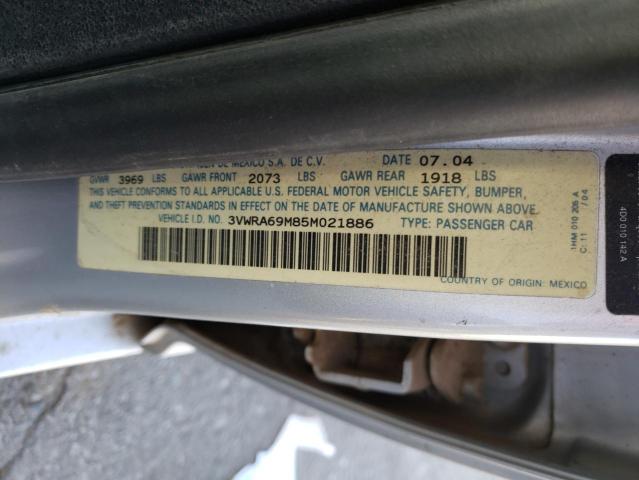 3VWRA69M85M021886 - 2005 VOLKSWAGEN JETTA GL SILVER photo 10