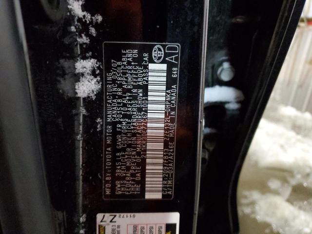 2T1KR30E77C671001 - 2007 TOYOTA COROLLA MA BLACK photo 13
