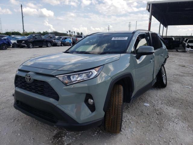 JTMC1RFV2MD062872 - 2021 TOYOTA RAV4 XLE P TEAL photo 2