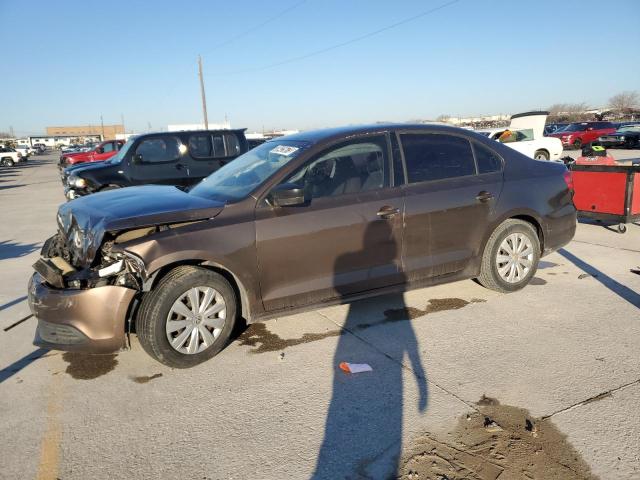 3VW2K7AJ9EM225845 - 2014 VOLKSWAGEN JETTA BASE BROWN photo 1