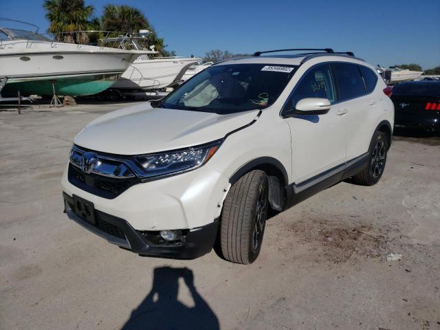 5J6RW2H93JL030320 - 2018 HONDA CR-V TOURI WHITE photo 2