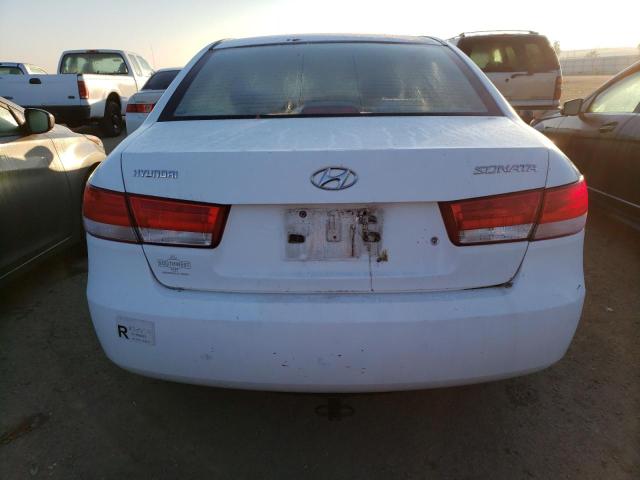 5NPET46C26H121355 - 2006 HYUNDAI SONATA WHITE photo 6