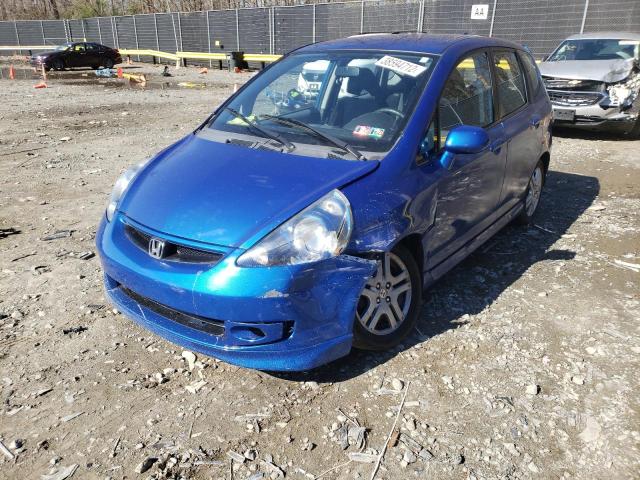 JHMGD386X7S027507 - 2007 HONDA FIT S BLUE photo 2