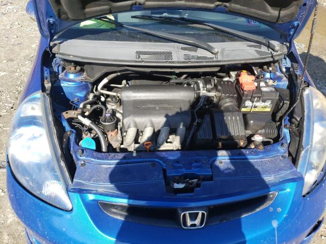 JHMGD386X7S027507 - 2007 HONDA FIT S BLUE photo 7