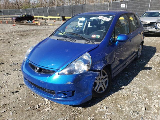 JHMGD386X7S027507 - 2007 HONDA FIT S BLUE photo 9