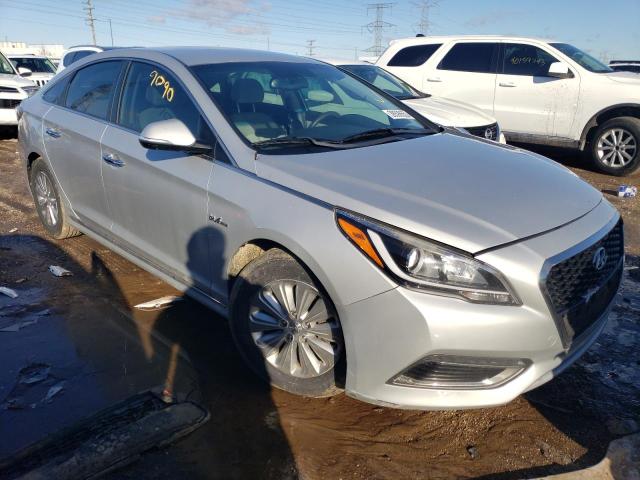 KMHE24L19GA033302 - 2016 HYUNDAI SONATA HYB SILVER photo 4