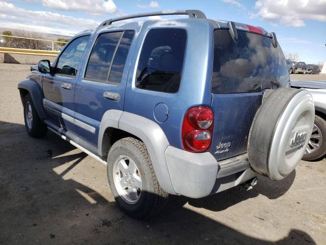 1J4GL48K05W597992 - 2005 JEEP LIBERTY SP BLUE photo 2