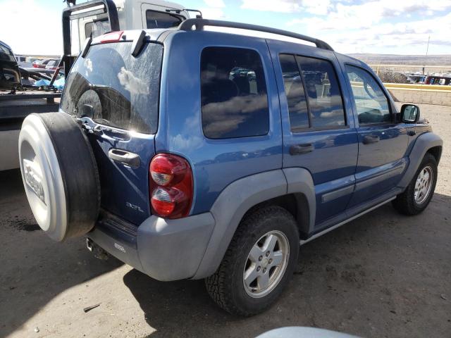 1J4GL48K05W597992 - 2005 JEEP LIBERTY SP BLUE photo 3