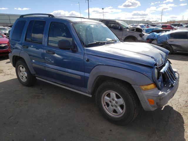 1J4GL48K05W597992 - 2005 JEEP LIBERTY SP BLUE photo 4