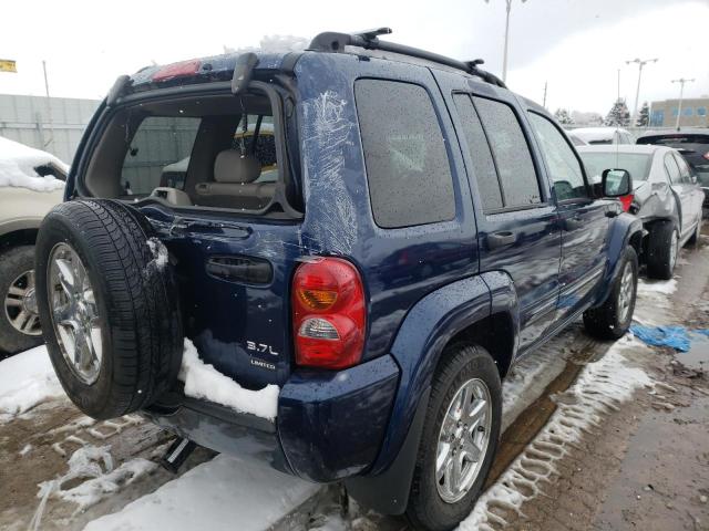 1J4GL58K24W271700 - 2004 JEEP LIBERTY BLUE photo 4