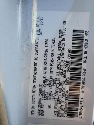 3TYSZ5AN6MT023246 - 2021 TOYOTA TACOMA ACC 白色 照片 12