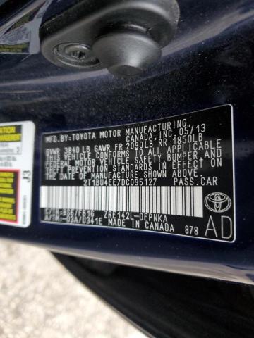 2T1BU4EE7DC095127 - 2013 TOYOTA COROLLA BA BLUE photo 13