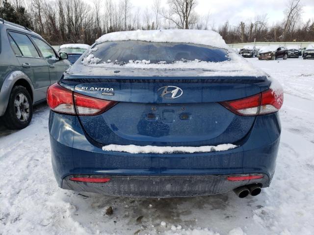 KMHDH6AH6EU024543 - 2014 HYUNDAI ELANTRA CO BLUE photo 6