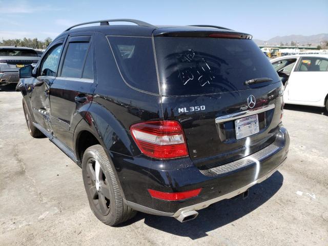 4JGBB8GBXBA638001 - 2011 MERCEDES-BENZ ML 350 4MA BLACK photo 3