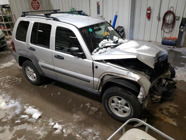 1J4GL48K47W520349 - 2007 JEEP LIBERTY SP GRAY photo 4