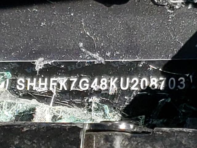 SHHFK7G48KU208703 - 2019 HONDA CIVIC SPOR CHARCOAL photo 10