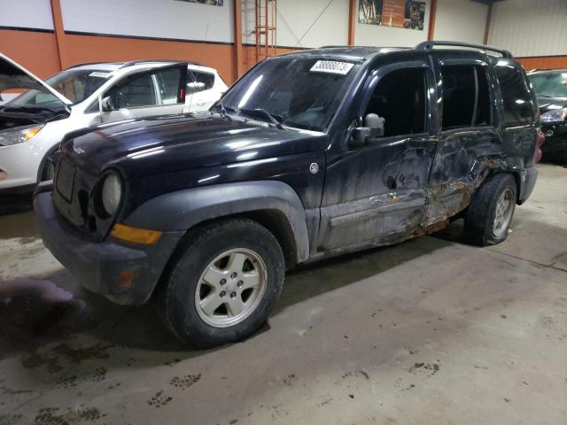 1J4GL48526W257352 - 2006 JEEP LIBERTY SP BLACK photo 1