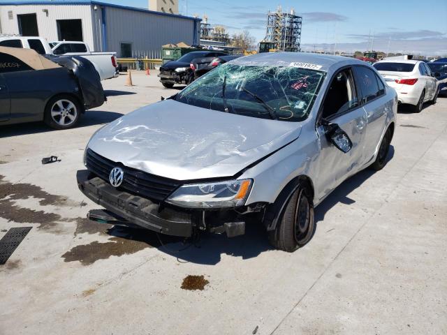 3VW1K7AJ4DM212740 - 2013 VOLKSWAGEN JETTA BASE SILVER photo 2