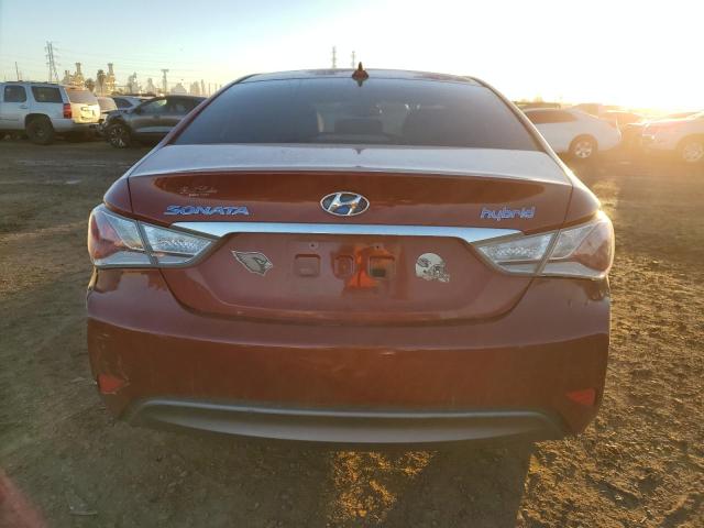 KMHEC4A41DA081477 - 2013 HYUNDAI SONATA HYB RED photo 6