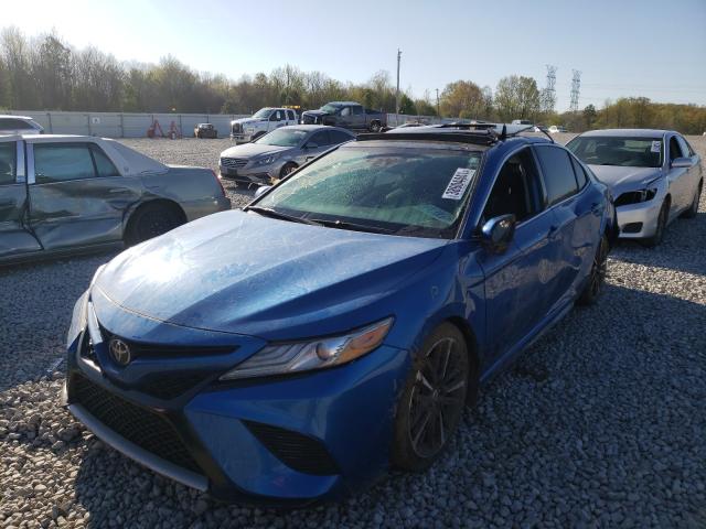 4T1B61HK5KU239537 - 2019 TOYOTA CAMRY XSE BLUE photo 2