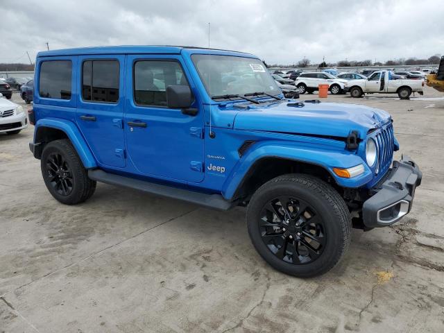 1C4JJXP6XMW761366 - 2021 JEEP WRANGLER U BLUE photo 4