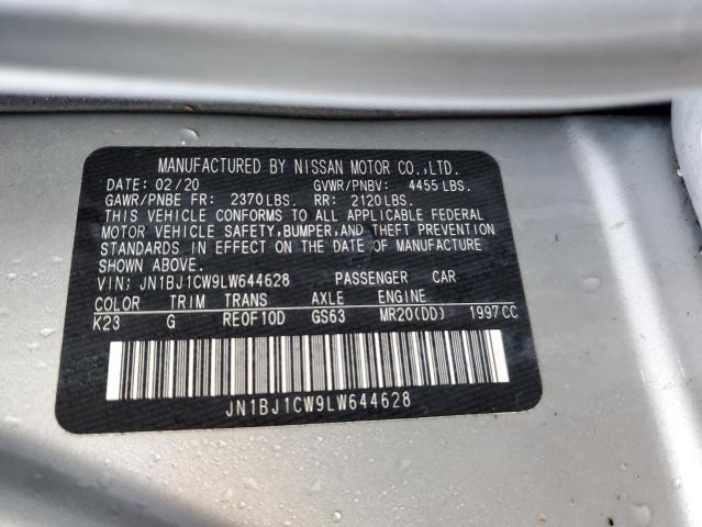 JN1BJ1CW9LW644628 - 2020 NISSAN ROGUE SPOR SILVER photo 13