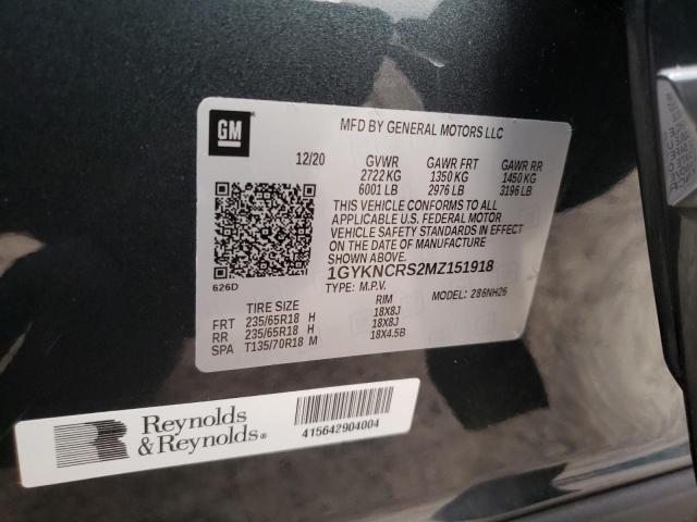 1GYKNCRS2MZ151918 - 2021 CADILLAC XT5 PREMIU BLUE photo 13