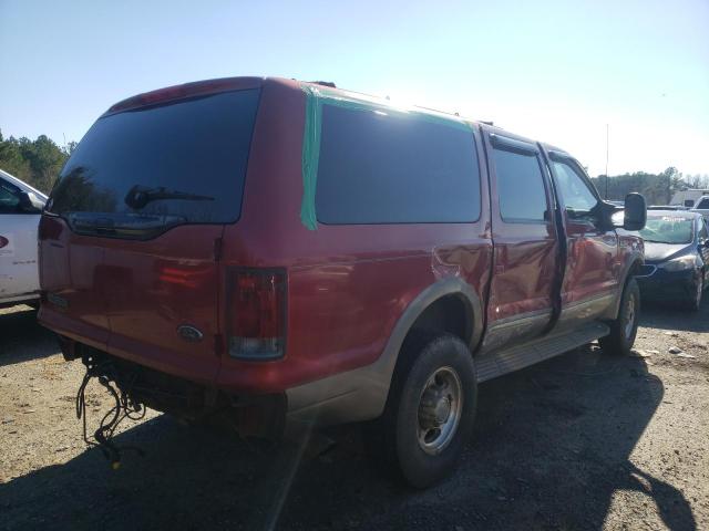 1FMSU43F32EA86295 - 2002 FORD EXCURSION RED photo 3