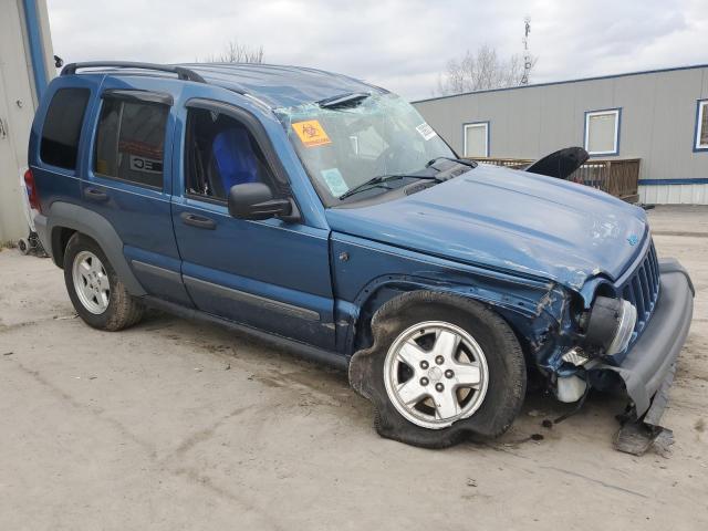 1J4GL48K85W530721 - 2005 JEEP LIBERTY SP BLUE photo 4