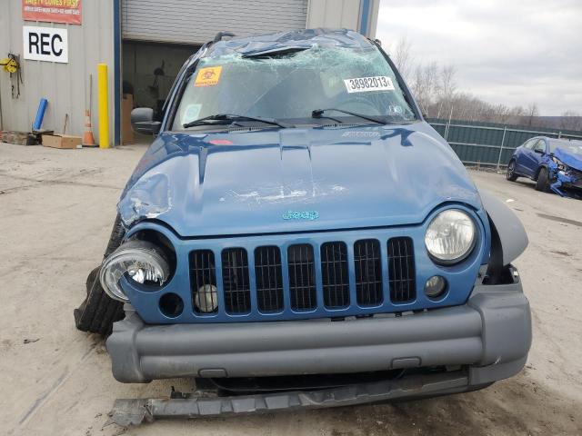 1J4GL48K85W530721 - 2005 JEEP LIBERTY SP BLUE photo 5