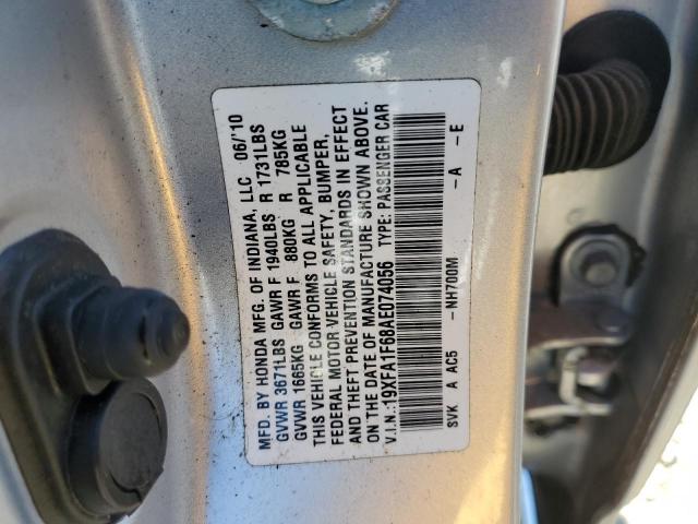 19XFA1F68AE074056 - 2010 HONDA CIVIC LX-S Srebrny zdjęcie 12